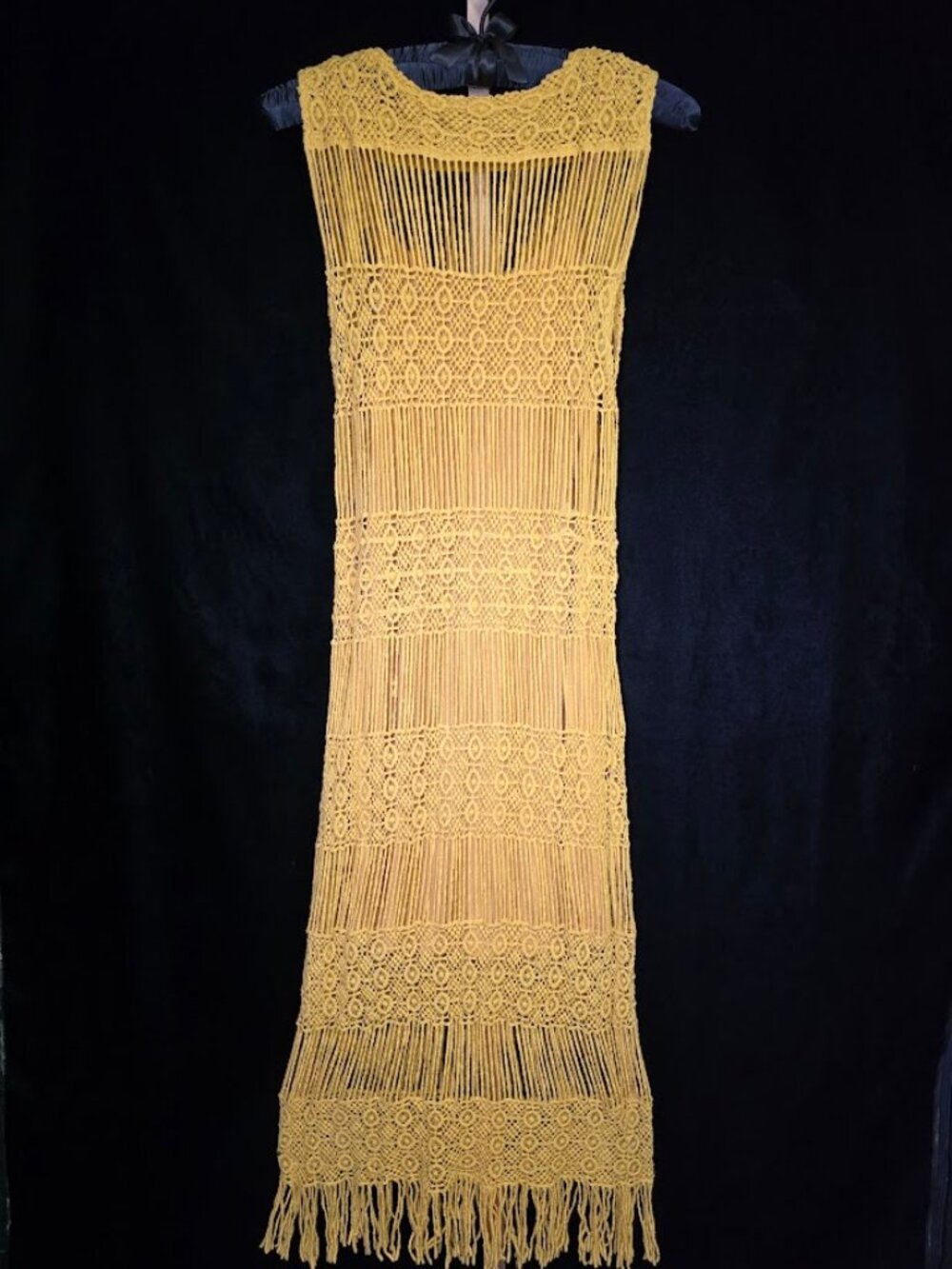 NWT Moon River Crochet Over Tank Dress S